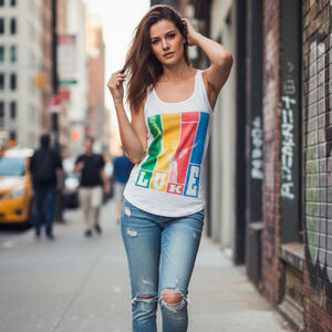 Next Level Apparel Large White Luke Bryan Kick the Dust Up Tour Tank Top